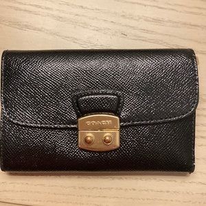 Coach black Patent leather wallet